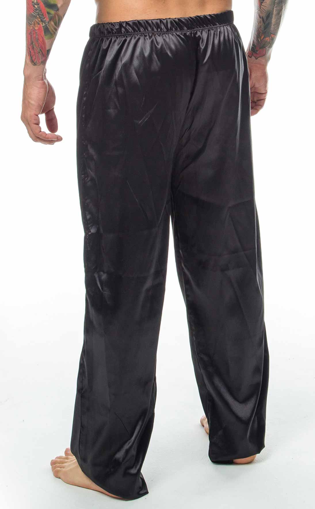 Pantalon de Satin Negro Pijama Para Hombre