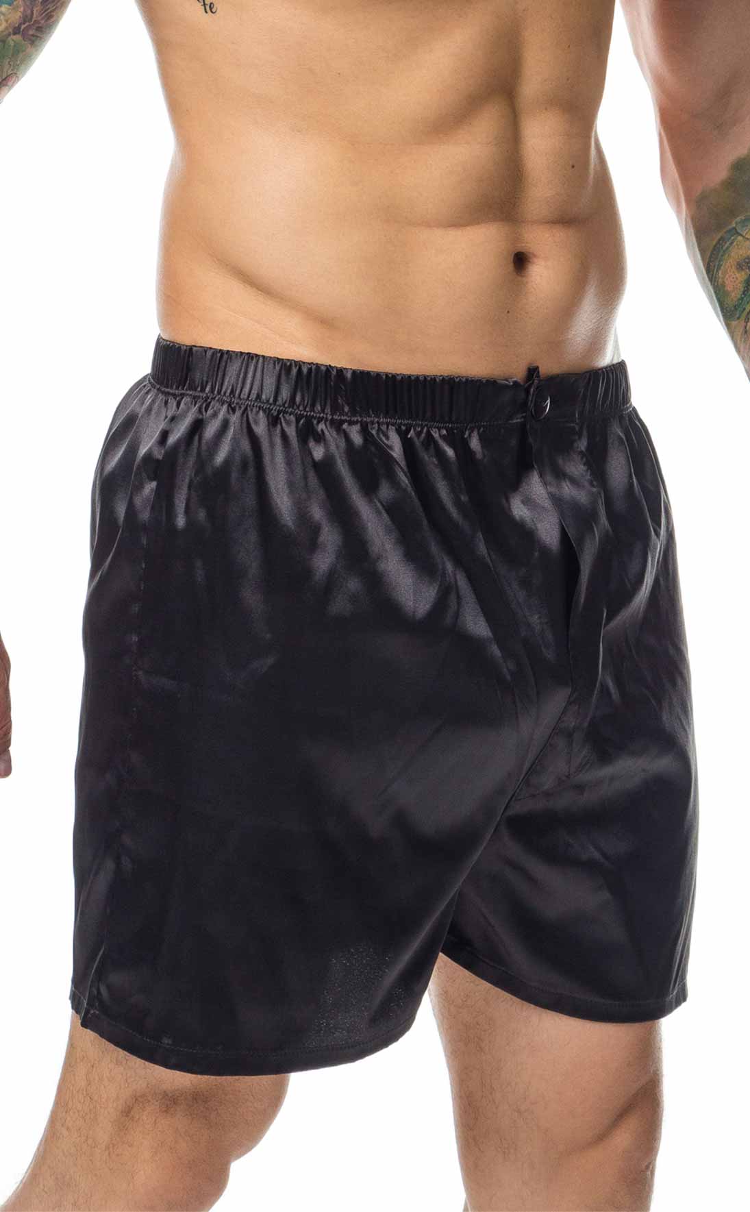 Short en satin pour hommes