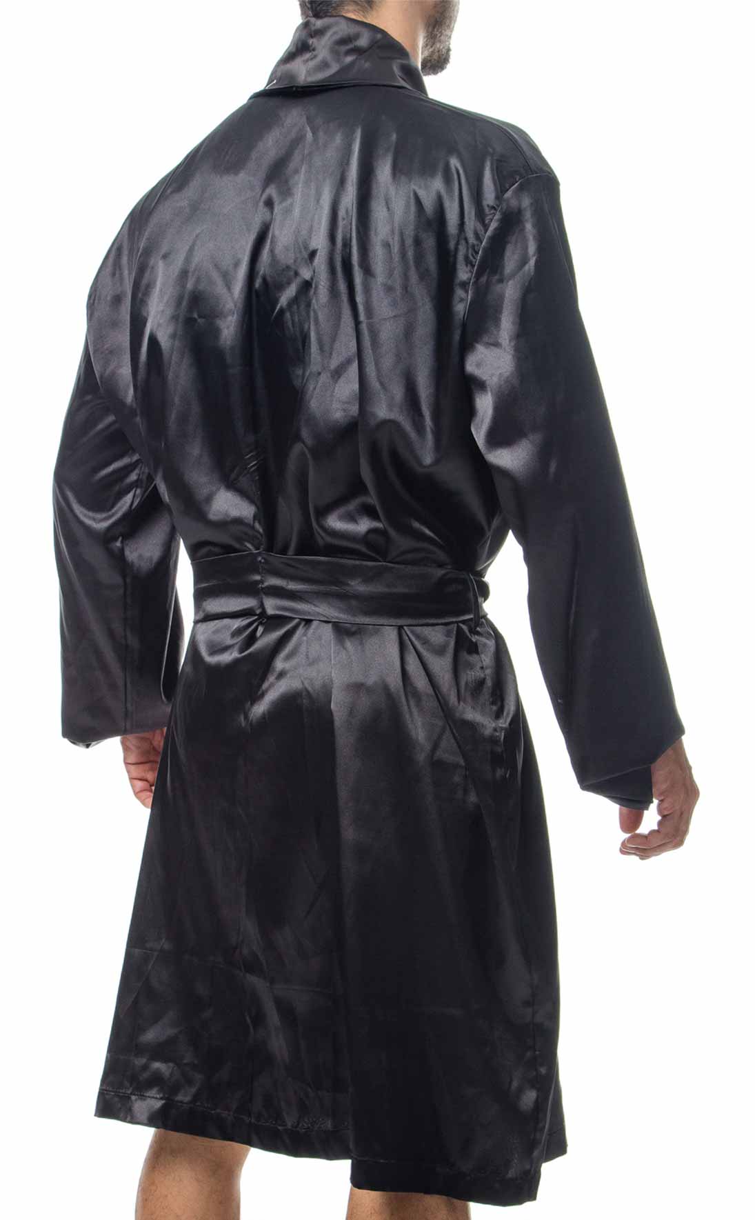 Robe de nuit en satin noir